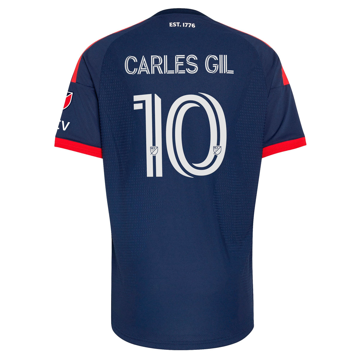 Men's New England Revolution Carles Gil Blue 2026 Independence Day On-Field Authentic Patch Jersey
