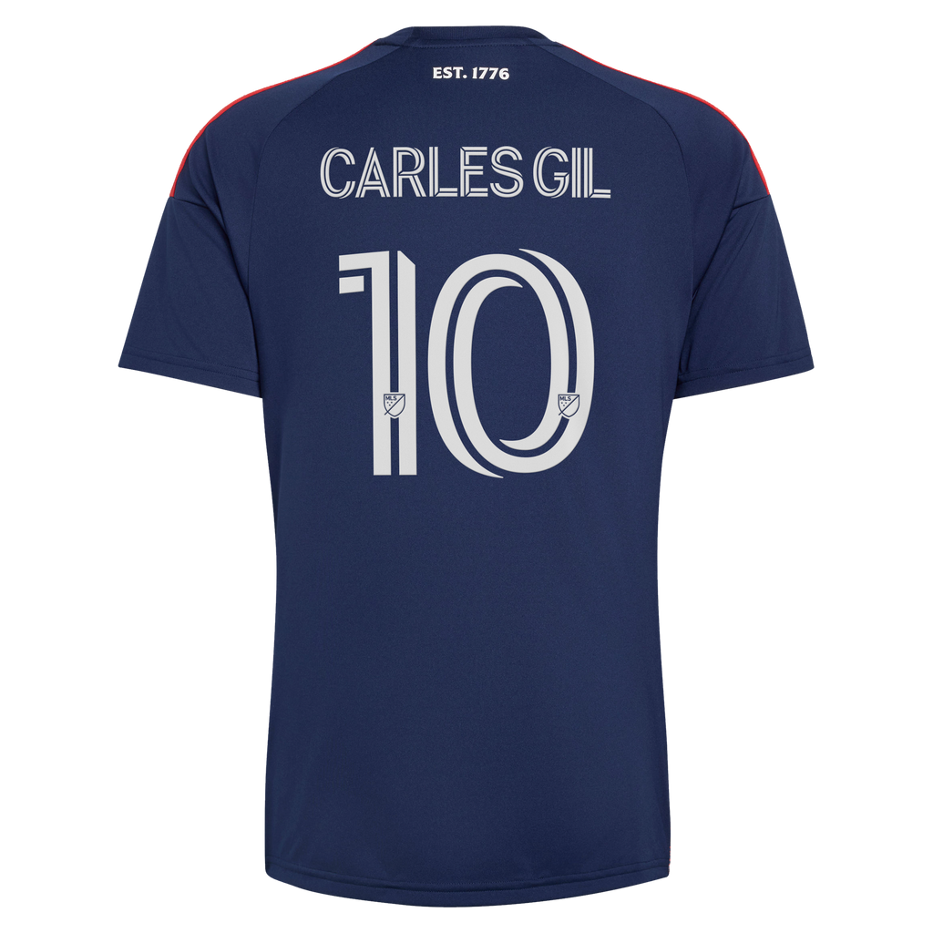 Men's New England Revolution Carles Gil Blue 2026 Independence Day Replica Jersey