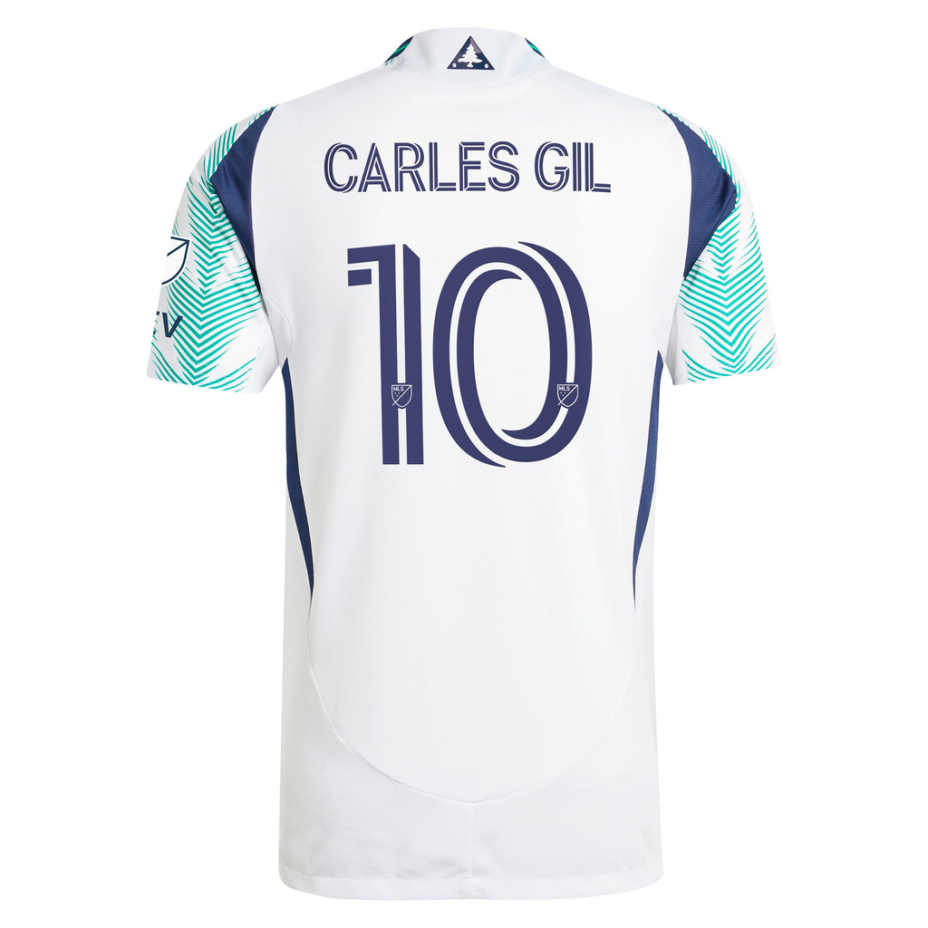 Men's New England Revolution Carles Gil White 2025 Eastern White Pine x Flag of New England Authentic Player Jersey