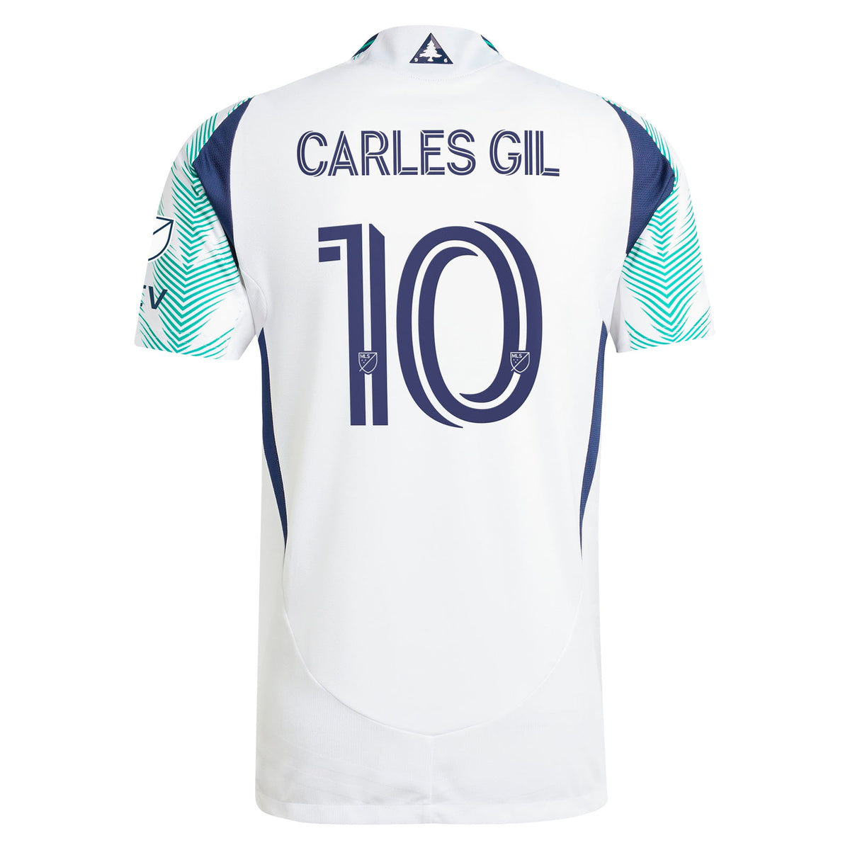 Men's New England Revolution Carles Gil White 2025 Eastern White Pine x Flag of New England Authentic Player Jersey