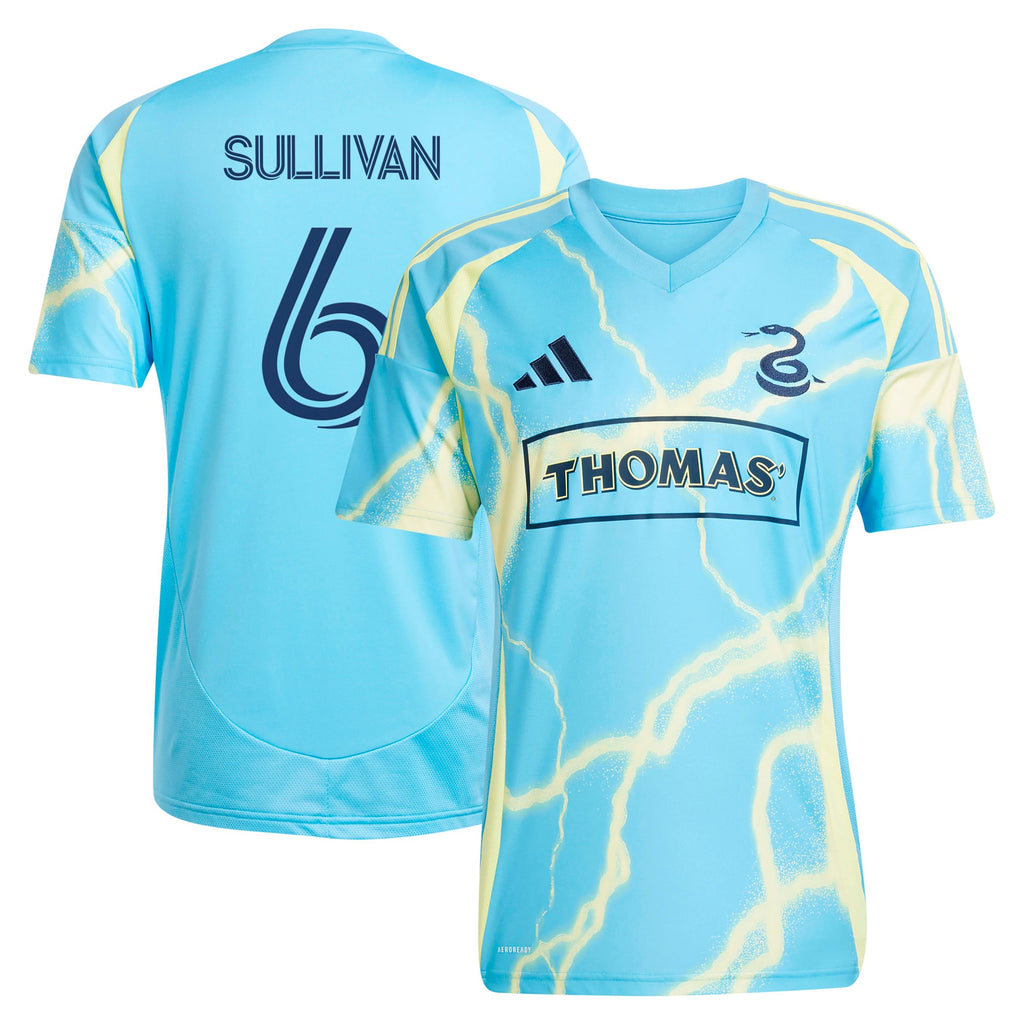 Men's Philadelphia Union Cavan Sullivan Blue 2025 The Voltage Kit Replica Player Jersey
