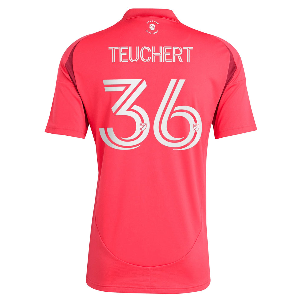 Men's St. Louis City SC Cedric Teuchert Pink 2025 Forever CITY Red Replica Player Jersey