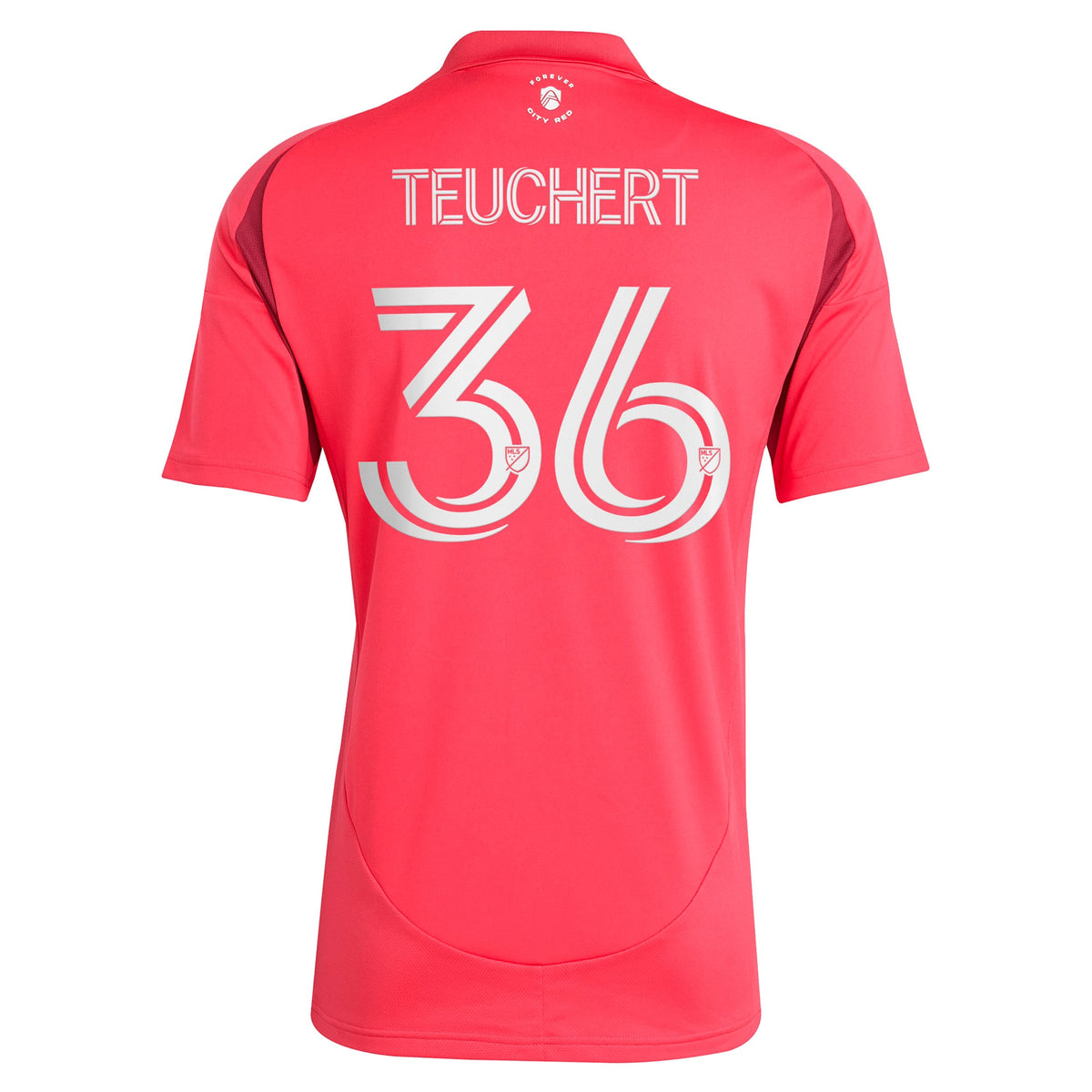 Men's St. Louis City SC Cedric Teuchert Pink 2025 Forever CITY Red Replica Player Jersey