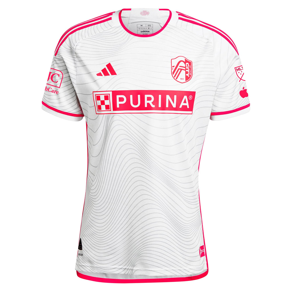Men's St. Louis City SC Cedric Teuchert White 2024 The Confluence Kit Authentic Player Jersey