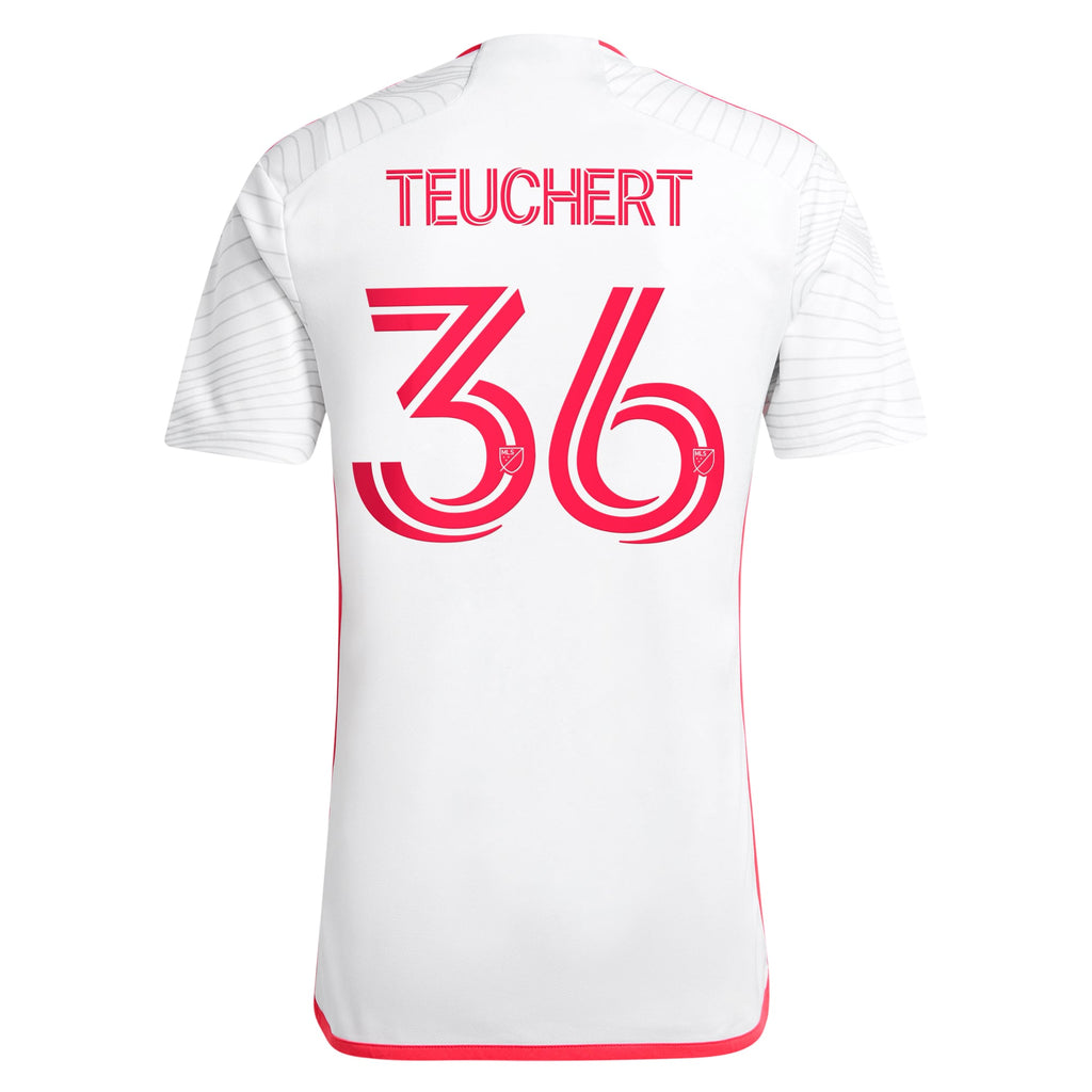 Men's St. Louis City SC Cedric Teuchert White 2024 The Confluence Kit Replica Player Jersey
