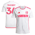 Men's St. Louis City SC Cedric Teuchert White 2024 The Confluence Kit Replica Player Jersey