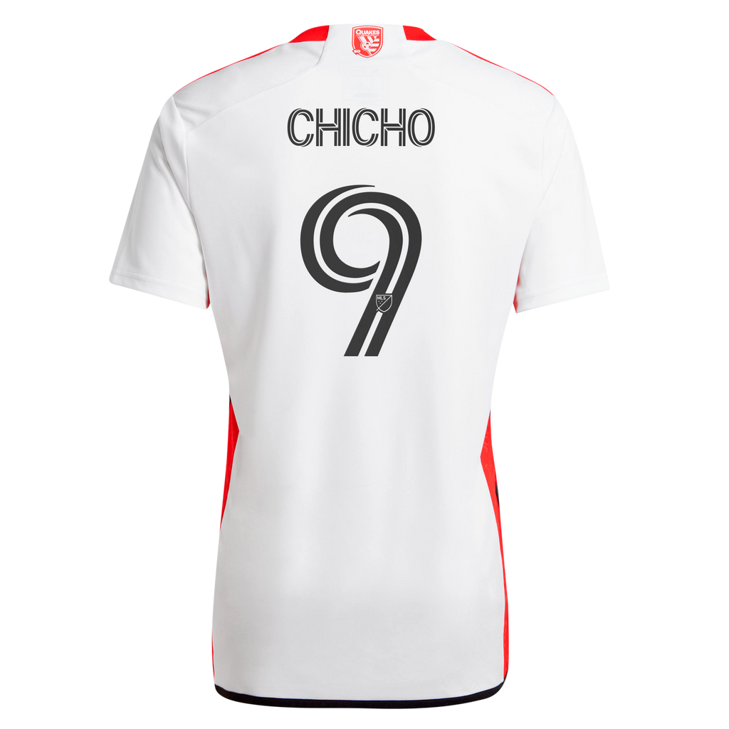 Men's San Jose Earthquakes Cristian Arango White 2025 The 50 Kit Replica Player Jersey