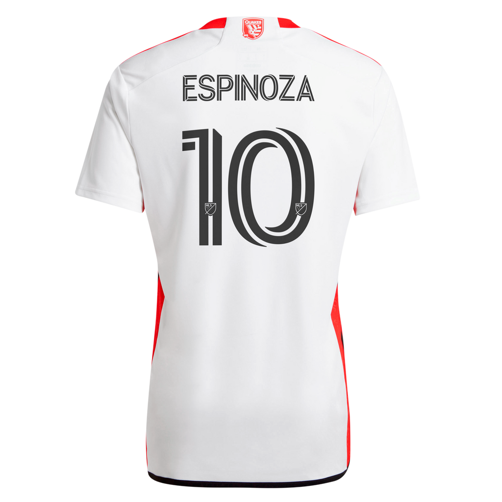 Men's San Jose Earthquakes Cristian Espinoza White 2025 The 50 Kit Replica Player Jersey