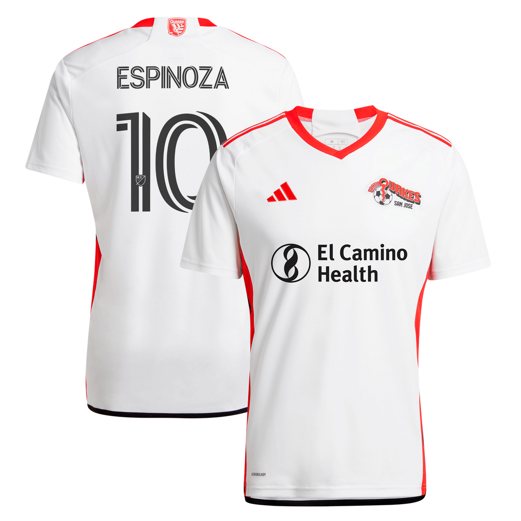 Men's San Jose Earthquakes Cristian Espinoza White 2025 The 50 Kit Replica Player Jersey