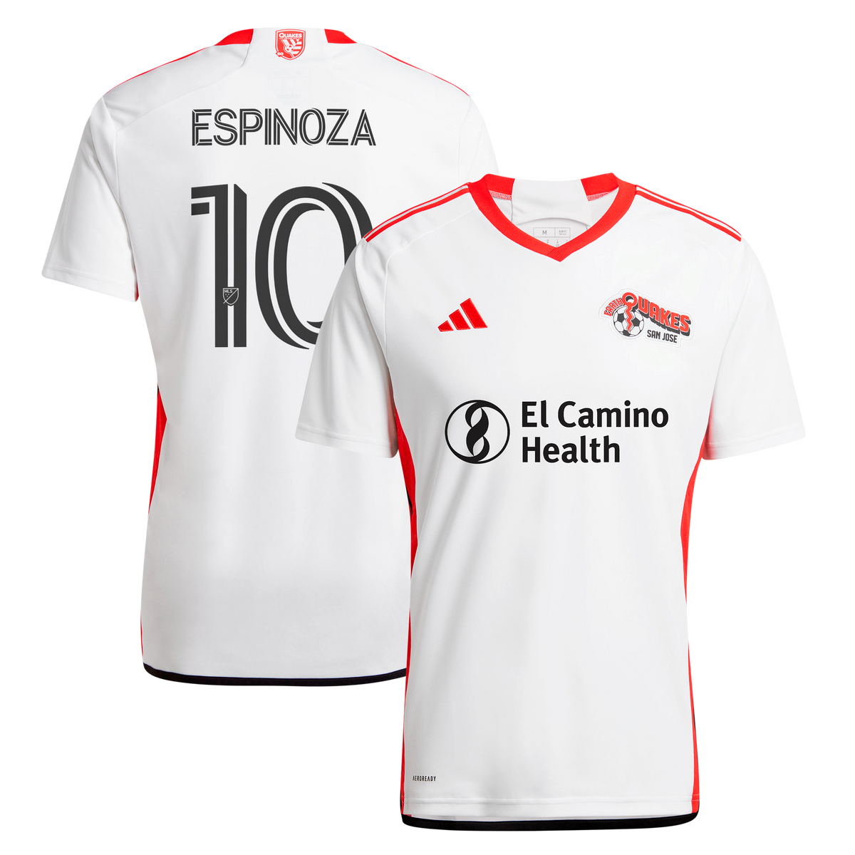 Men's San Jose Earthquakes Cristian Espinoza White 2025 The 50 Kit Replica Player Jersey