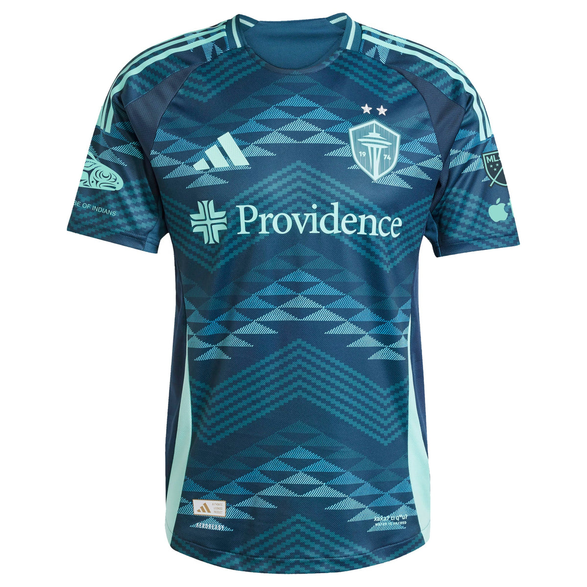 Men's Seattle Sounders FC Cristian Roldan Blue 2025 The Salish Sea Kit On-Field Authentic Jersey