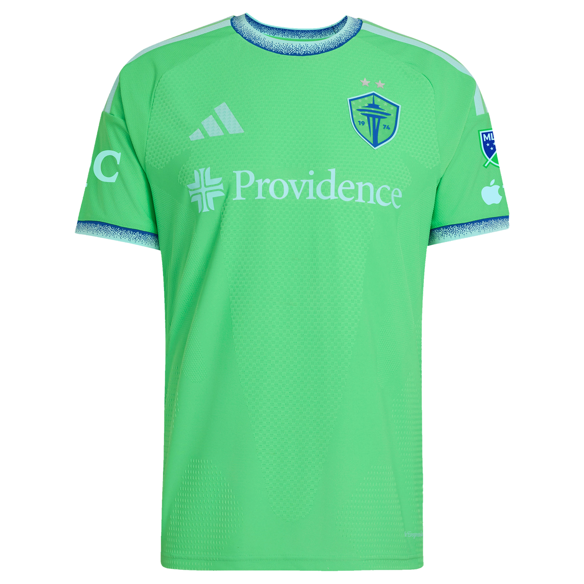 Men's Seattle Sounders FC Cristian Roldan Rave Green 2026 The Evergreen State Kit On-Field Authentic Patch Jersey