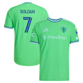 Men's Seattle Sounders FC Cristian Roldan Rave Green 2026 The Evergreen State Kit On-Field Authentic Patch Jersey