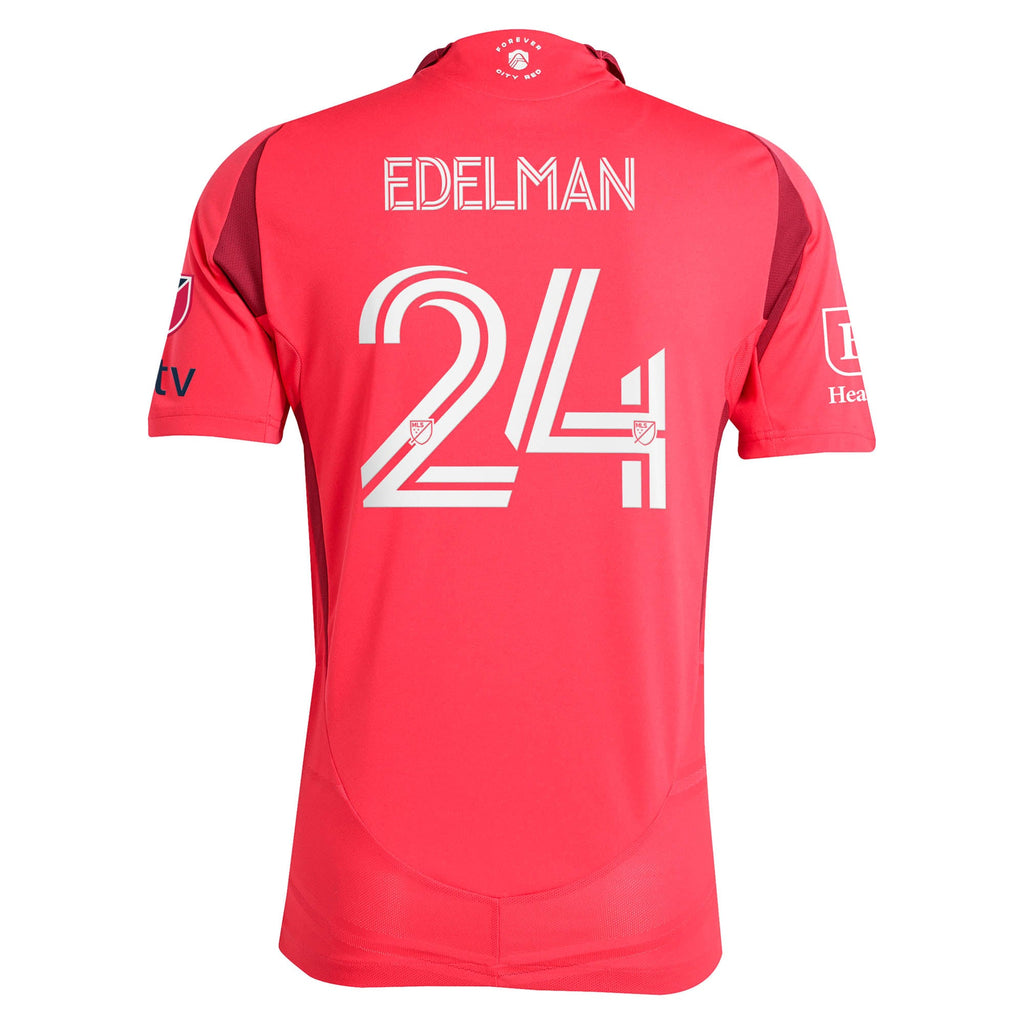 Men's St. Louis CITY SC Daniel Edelman Red 2025 Forever CITY Red On-Field Authentic Jersey