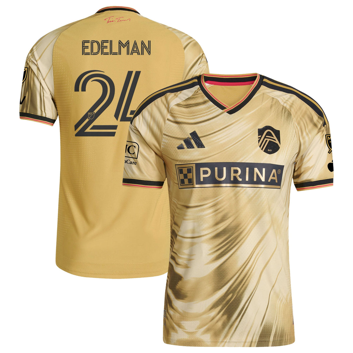 Men's St. Louis CITY SC Daniel Edelman Yellow 2026 The Tina Turner Kit On-Field Authentic Patch Jersey