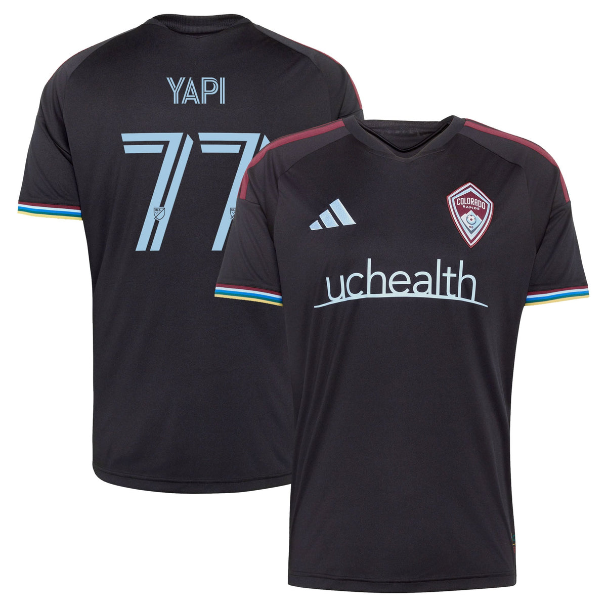 Men's Colorado Rapids Darren Yapi Black 2026 Colorful Colorado Replica Jersey