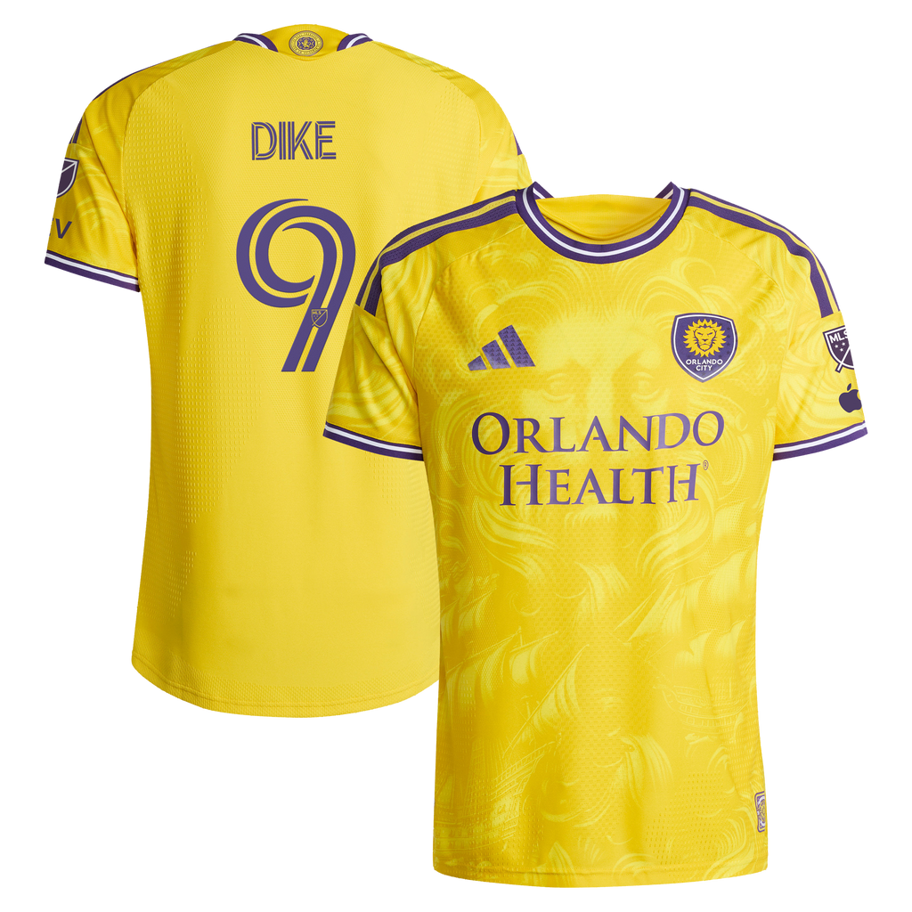 Men's Orlando City SC Daryl Dike Yellow 2026 Sunken Treasure Kit Secondary On-Field Authentic Jersey