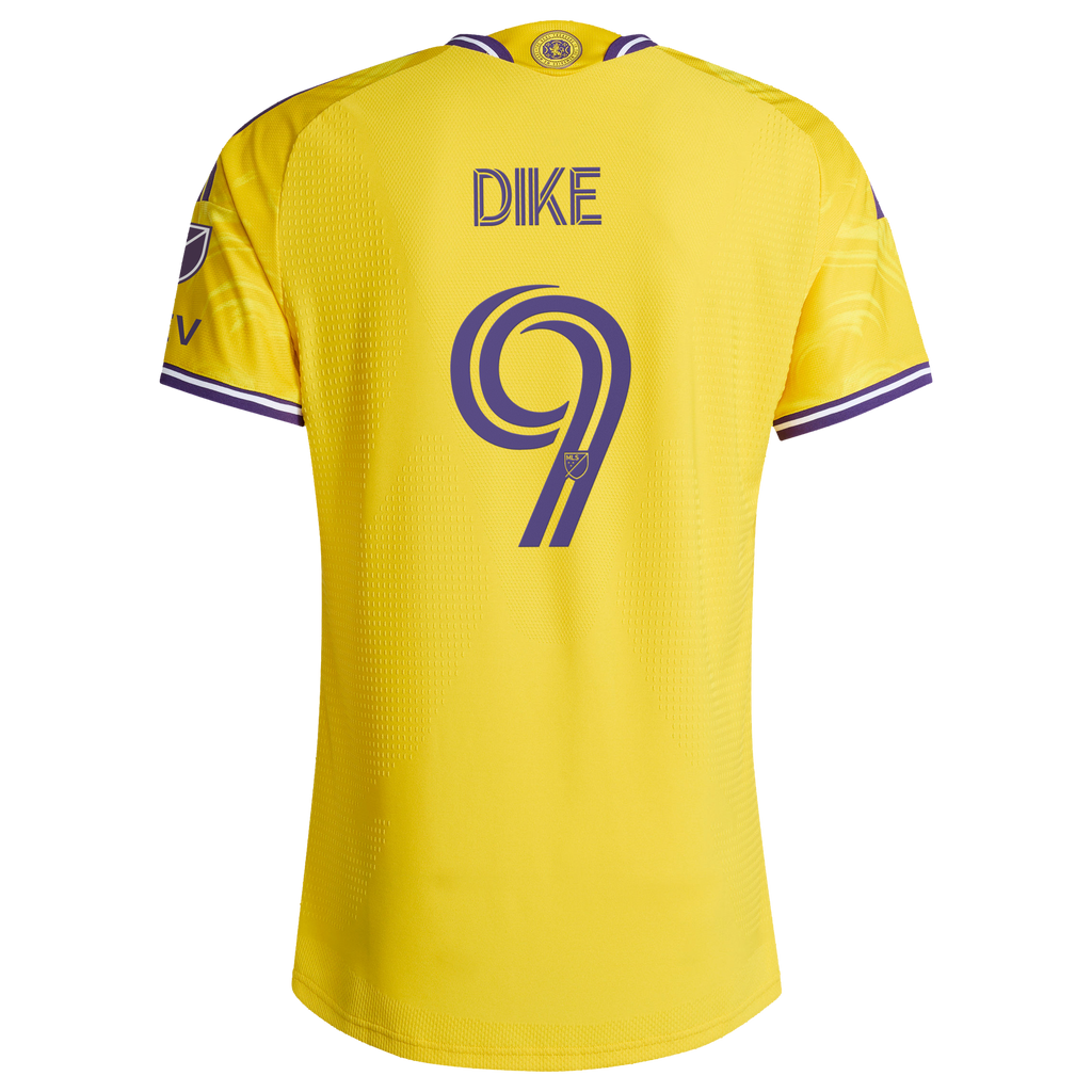Men's Orlando City SC Daryl Dike Yellow 2026 Sunken Treasure Kit Secondary On-Field Authentic Jersey