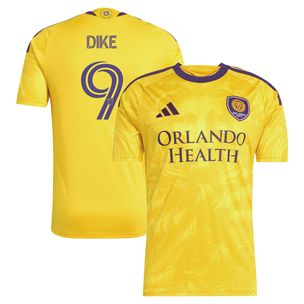 Men's Orlando City SC Daryl Dike Yellow 2026 Sunken Treasure Kit Secondary Replica Jersey