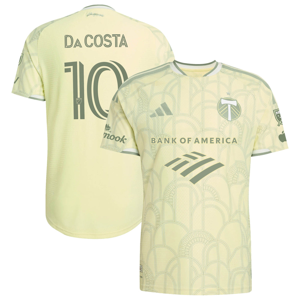 Men's Portland Timbers David Da Costa Yellow 2026 Civic Stadium Kit On-Field Authentic Patch Jersey