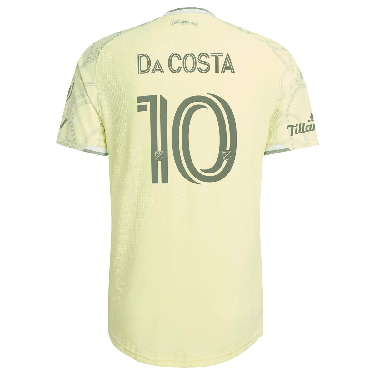 Men's Portland Timbers David Da Costa Yellow 2026 Civic Stadium Kit On-Field Authentic Patch Jersey