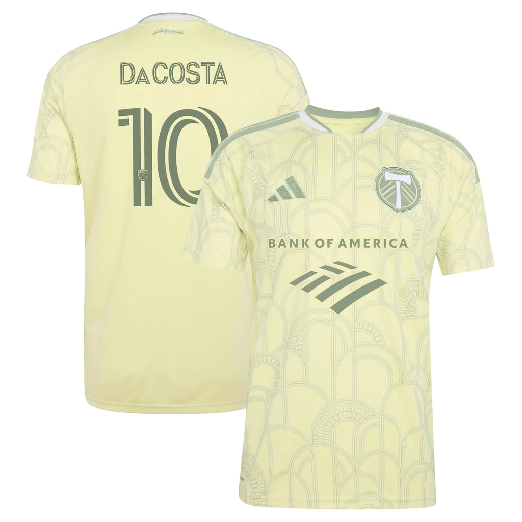 Men's Portland Timbers David Da Costa Yellow 2026 Civic Stadium Kit Replica Jersey