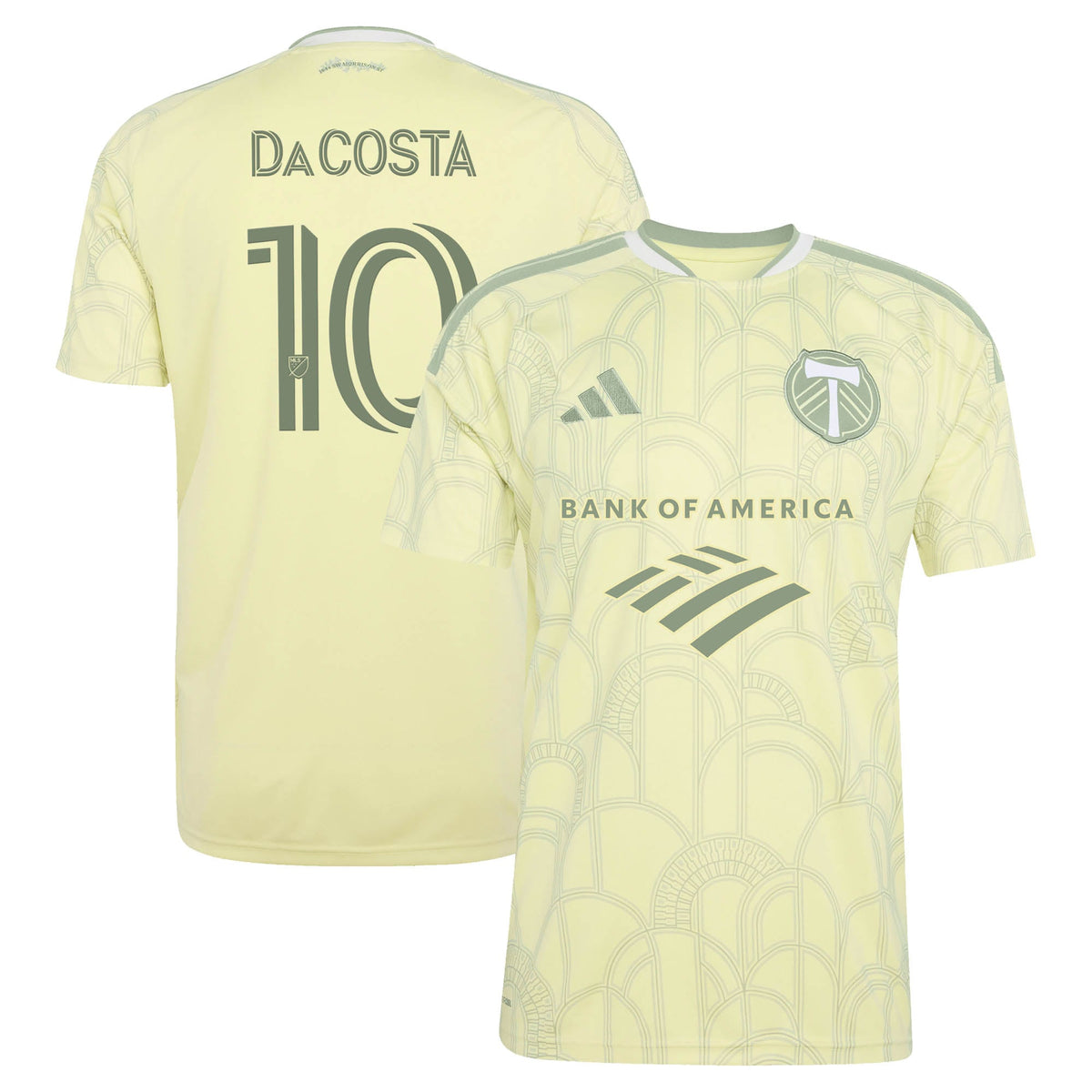 Men's Portland Timbers David Da Costa Yellow 2026 Civic Stadium Kit Replica Jersey