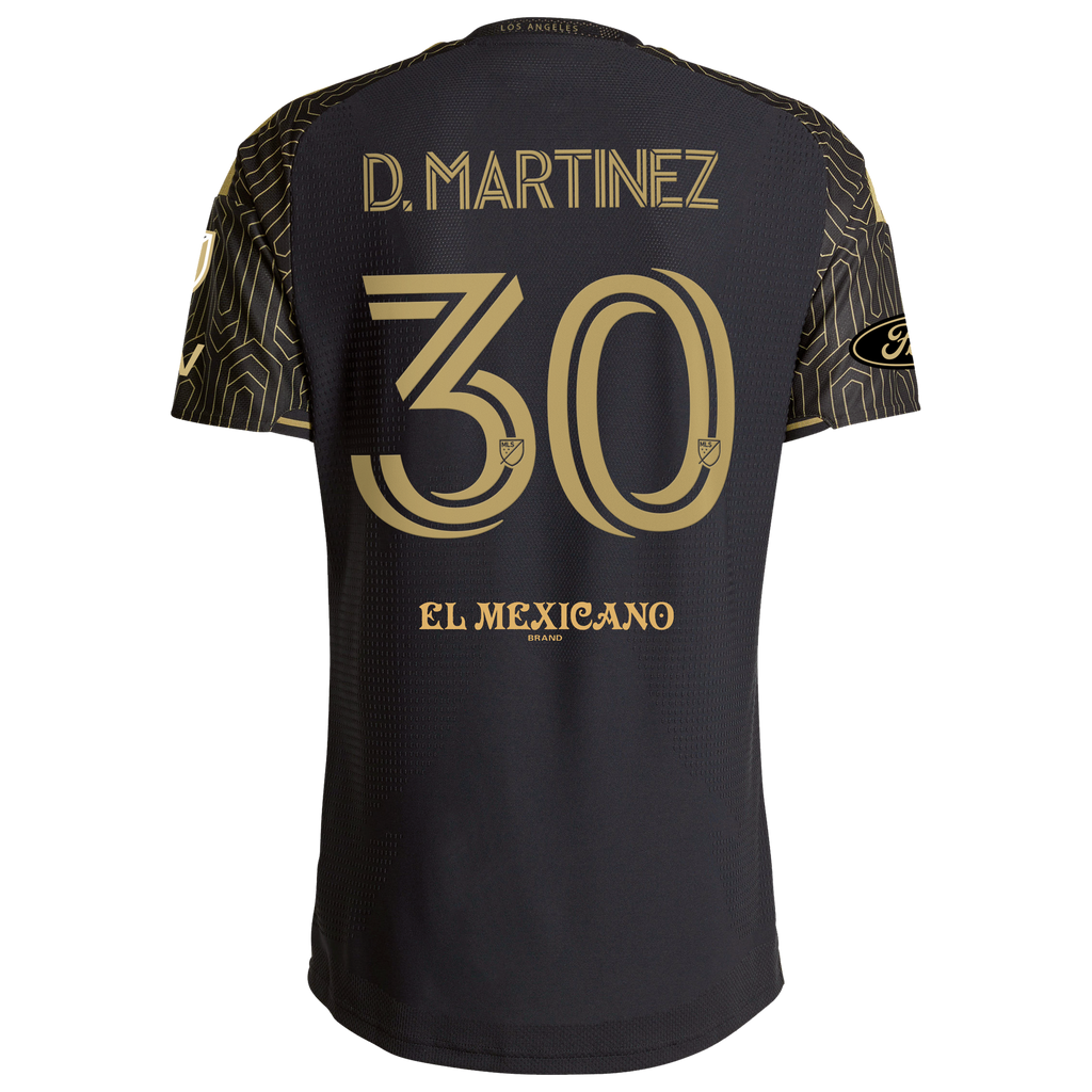 Men's LAFC David Martínez Black 2026 2026 Primary Kit On-Field Authentic Patch Jersey