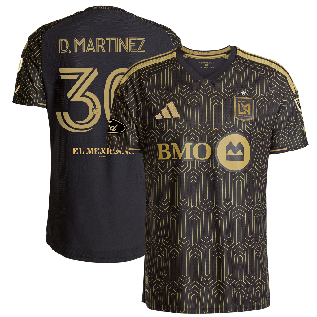 Men's LAFC David Martínez Black 2026 2026 Primary Kit On-Field Authentic Patch Jersey