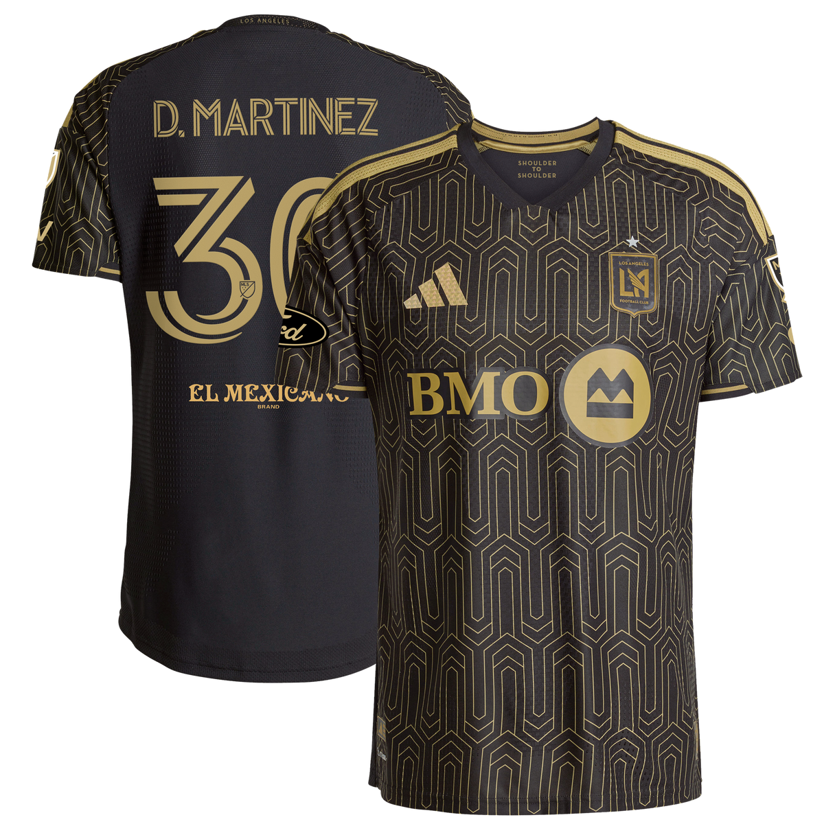 Men's LAFC David Martínez Black 2026 2026 Primary Kit On-Field Authentic Patch Jersey