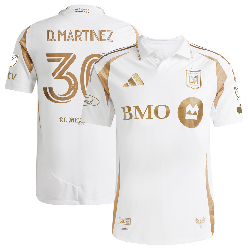 Men's LAFC David Martinez White 2025 Secondary Authentic Player Jersey