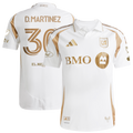 Men's LAFC David Martinez White 2025 Secondary Authentic Player Jersey