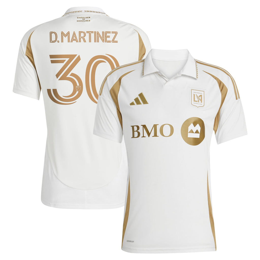 Men's LAFC David Martinez White 2025 Secondary Replica Player Jersey