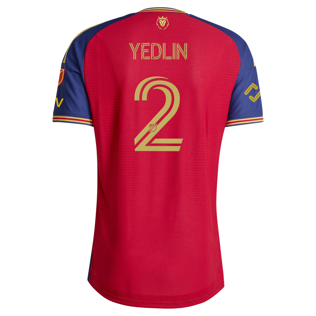 Men's Real Salt Lake DeAndre Yedlin Red 2026 The Switchback On-Field Authentic Patch Jersey