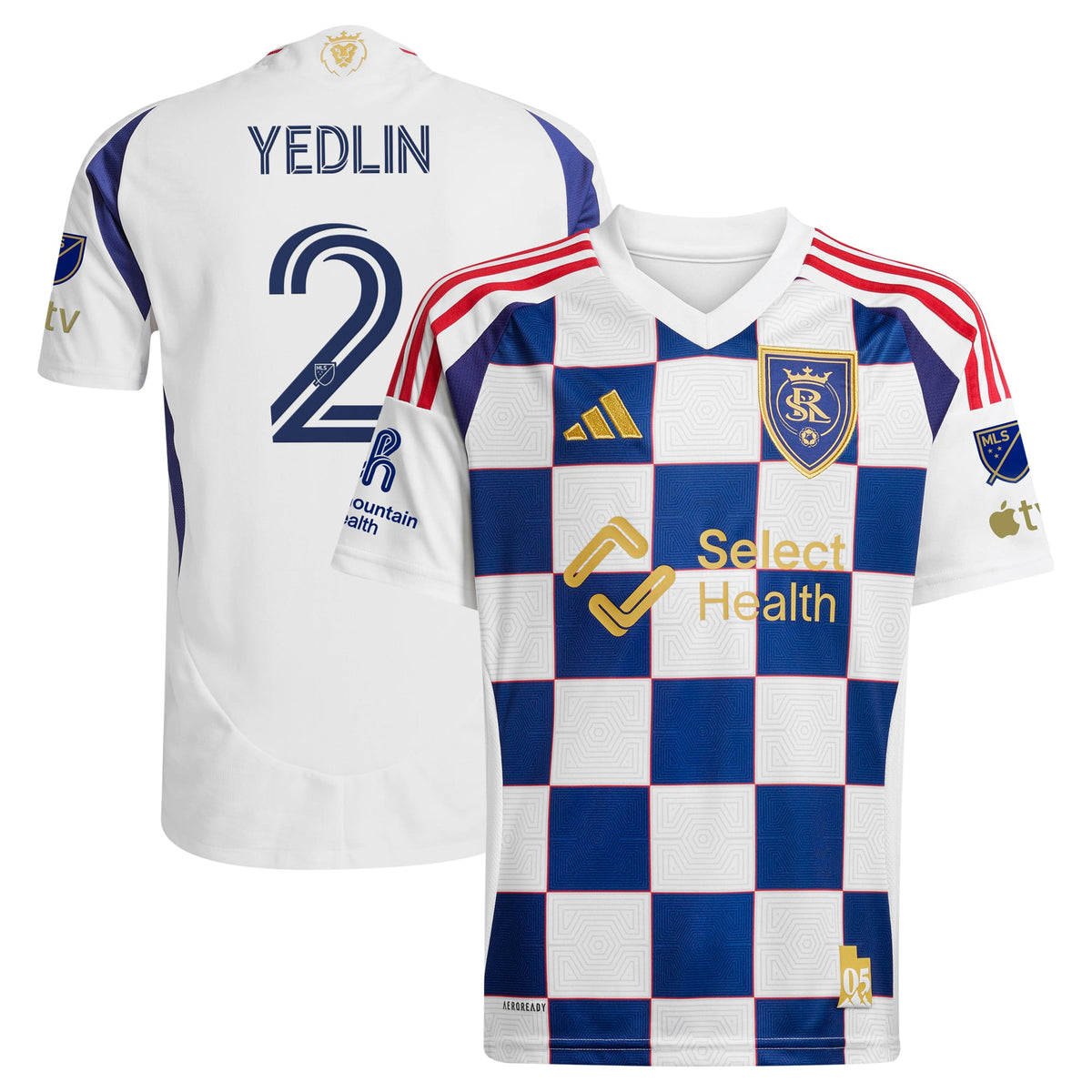 Men's Real Salt Lake DeAndre Yedlin White 2025 Grid City On-Field Authentic Jersey