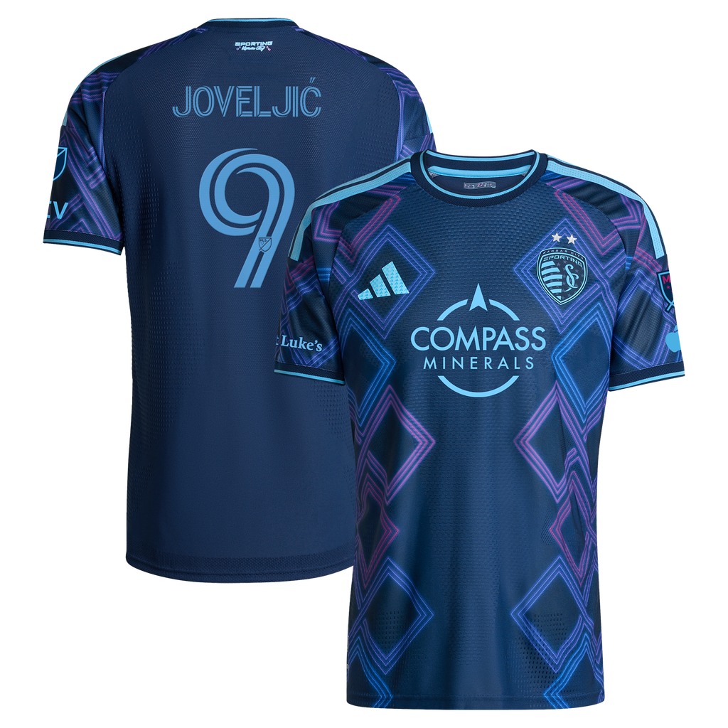 Men's Sporting Kansas City Dejan Joveljic Blue 2026 The 18th & Vine Kit On-Field Authentic Patch Jersey