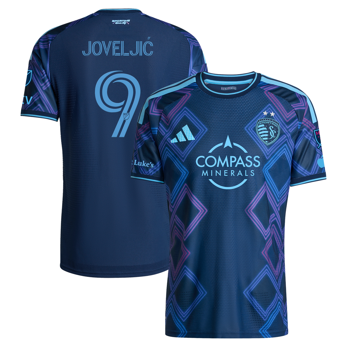 Men's Sporting Kansas City Dejan Joveljic Blue 2026 The 18th & Vine Kit On-Field Authentic Patch Jersey
