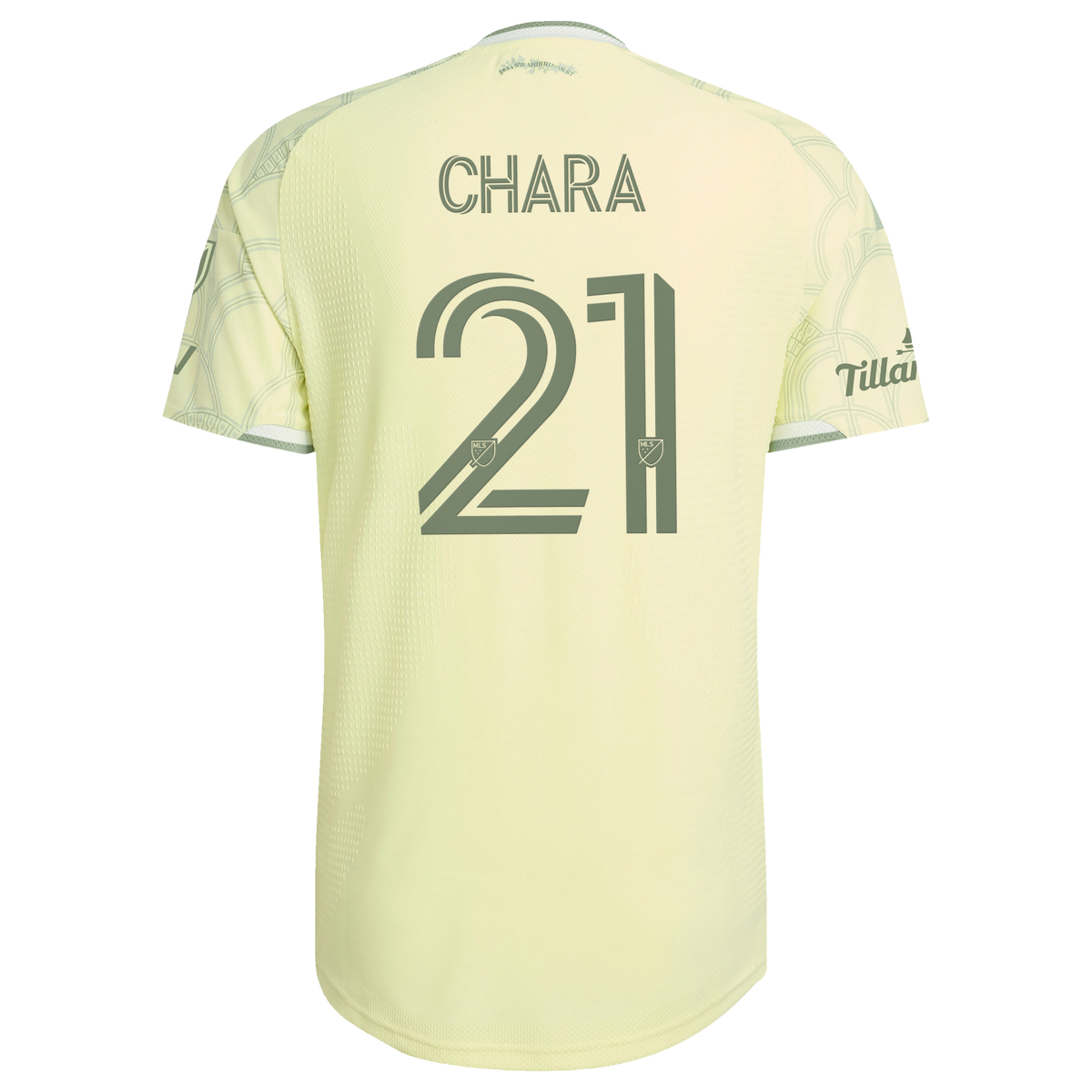 Men's Portland Timbers Diego Chara Yellow 2026 Civic Stadium Kit On-Field Authentic Patch Jersey