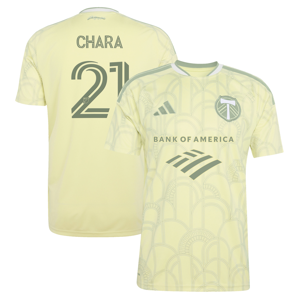Men's Portland Timbers Diego Chara Yellow 2026 Civic Stadium Kit Replica Jersey