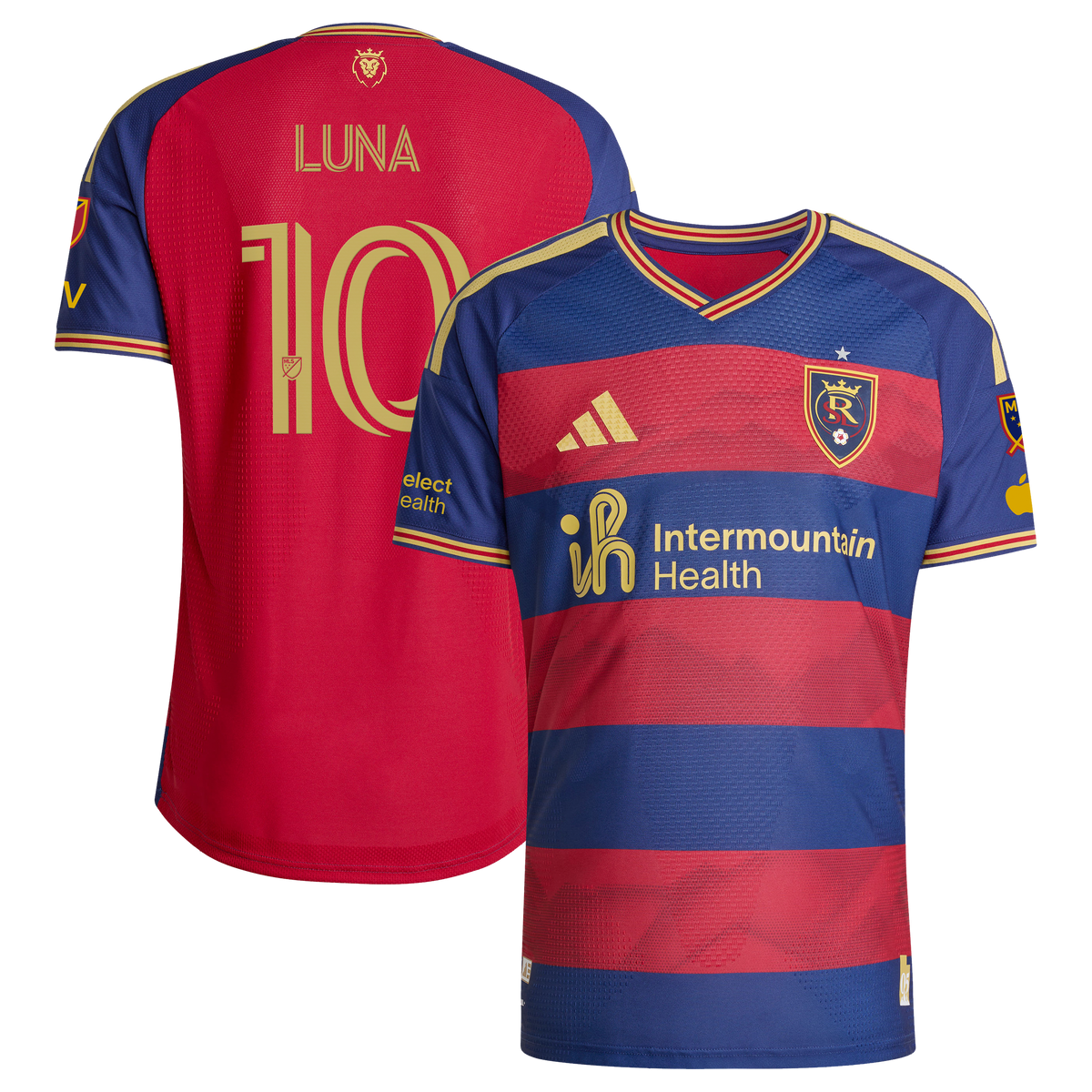 Men's Real Salt Lake Diego Luna Red 2026 The Switchback Primary On-Field Authentic Patch Jersey