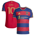 Men's Real Salt Lake Diego Luna Red 2026 The Switchback Primary On-Field Authentic Patch Jersey
