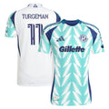 Men's New England Revolution Dor Turgeman White 2025 Eastern White Pine x Flag of New England On-Field Authentic Jersey