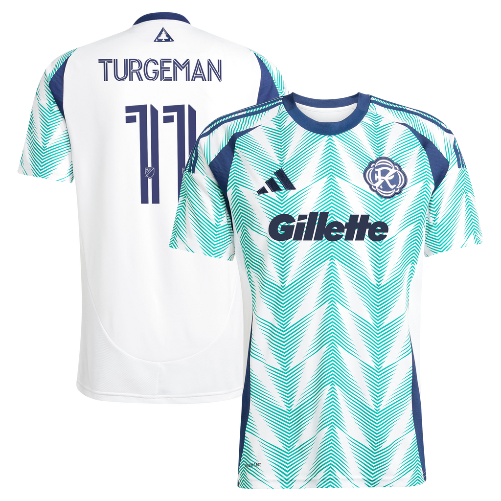 Men's New England Revolution Dor Turgeman White 2025 Eastern White Pine X Flag of New England Replica Jersey