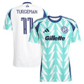 Men's New England Revolution Dor Turgeman White 2025 Eastern White Pine X Flag of New England Replica Jersey