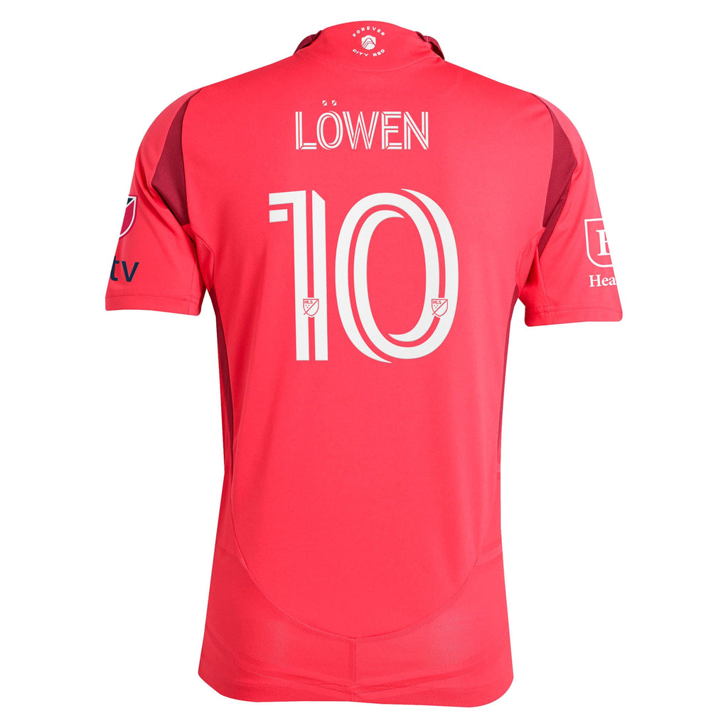 Men's St. Louis CITY SC Eduard Löwen Red 2025 Forever CITY Red On-Field Authentic Jersey