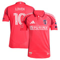Men's St. Louis CITY SC Eduard Löwen Red 2025 Forever CITY Red On-Field Authentic Jersey