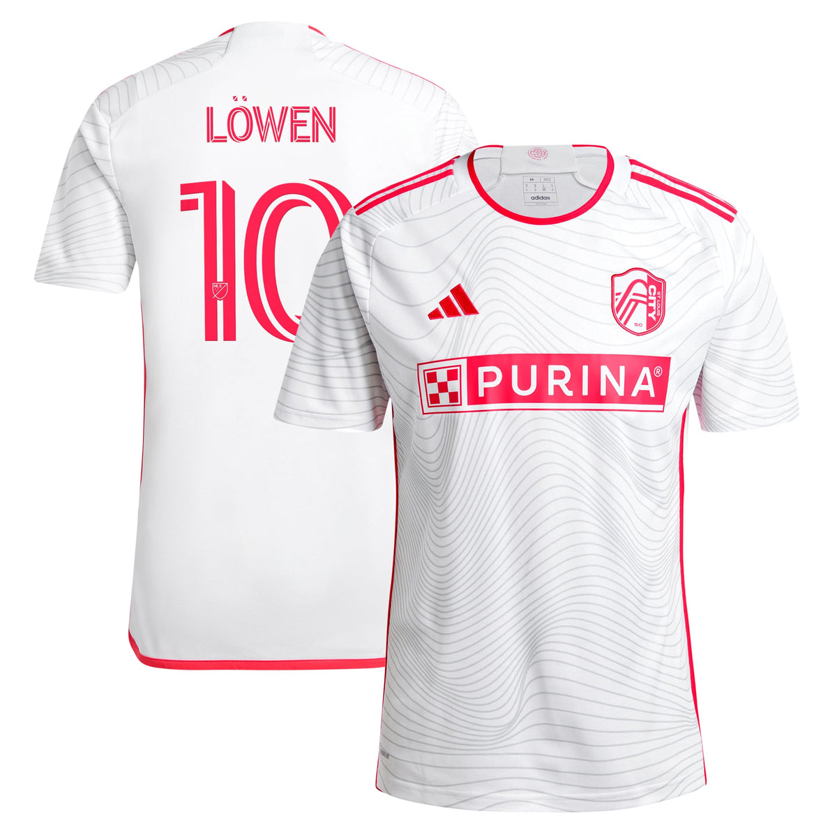 Men's St. Louis City SC Eduard Löwen White 2024 The Confluence Kit Replica Player Jersey