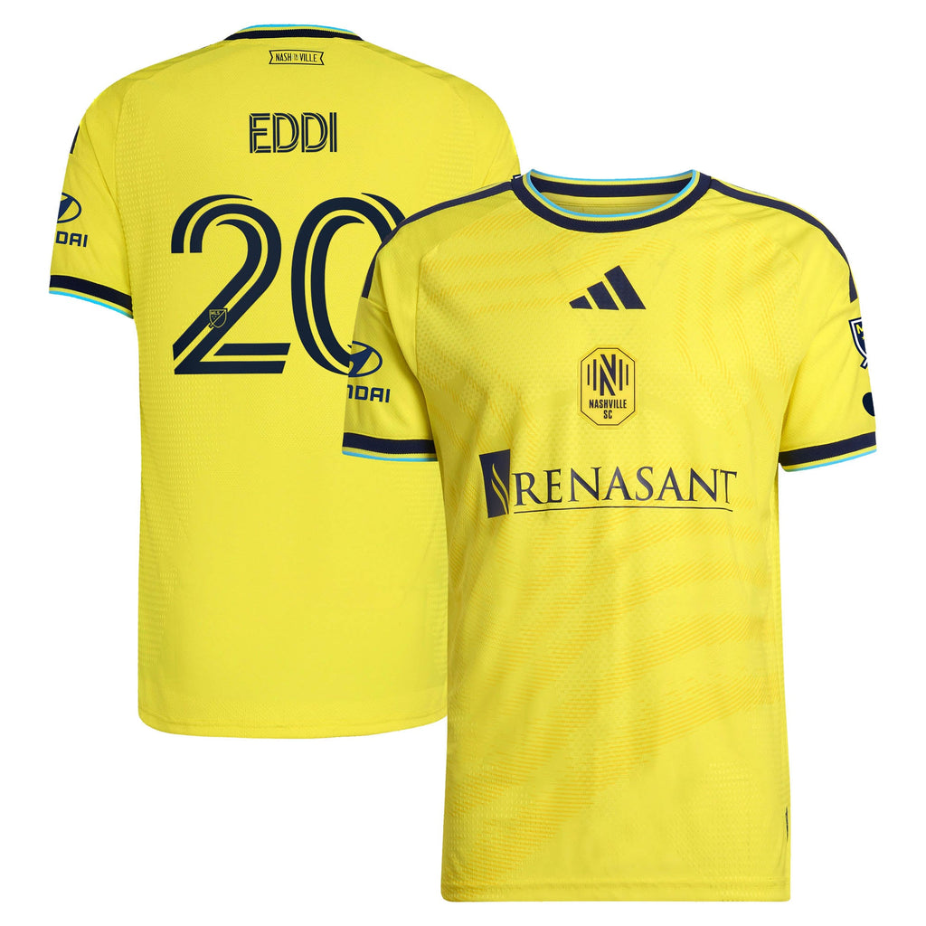 Men's Nashville SC Edvard Tagseth Yellow 2026 The Reverb Kit On-Field Authentic Patch Jersey