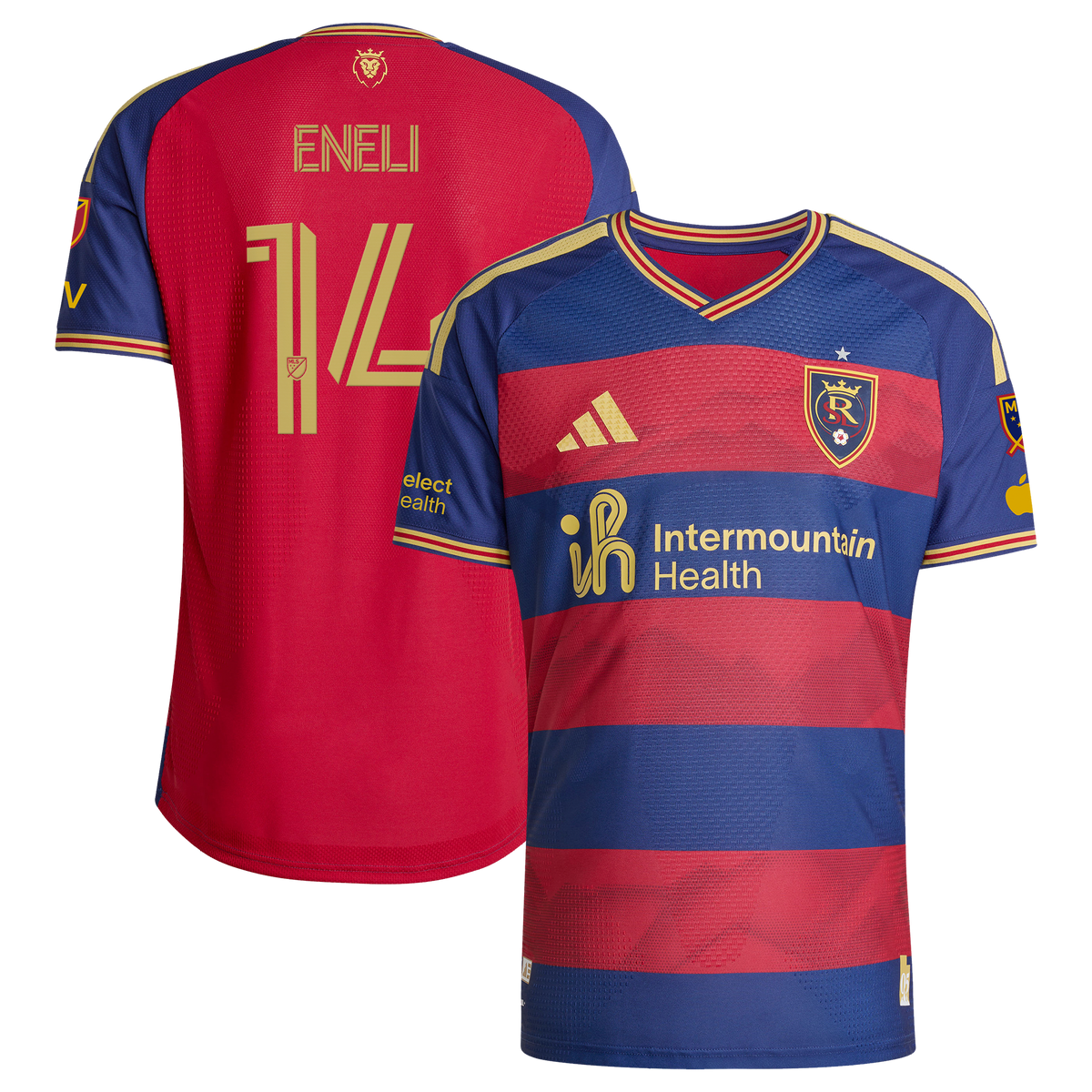 Men's Real Salt Lake Emeka Eneli Red 2026 The Switchback On-Field Authentic Patch Jersey