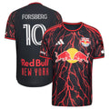 Men's New York Red Bulls Emil Forsberg Black 2026 The Rooted Kit On-Field Authentic Patch Jersey